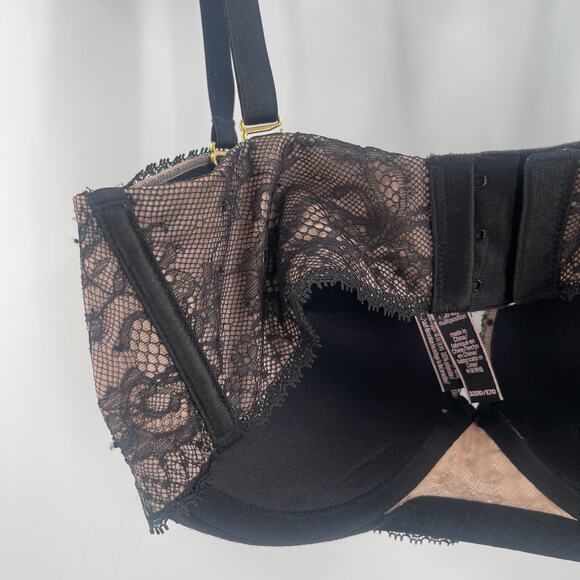 VICTORIA'S SECRET Very Sexy Bra Size 32DD Multi-Way Multi Position Black Lace - Picture 7 of 14